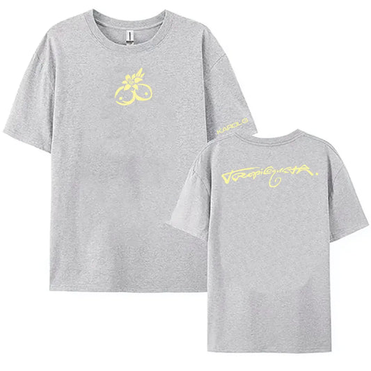 Karol G "Tropicoqueta" T-Shirt – Heather Gray & Yellow