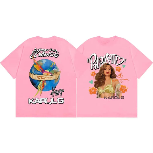 Karol G Tropicoqueta Papasito T-Shirt - Pink