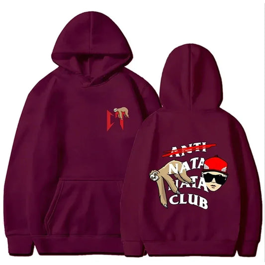 Natanael Cano Nata Club Hoodie - Burgundy