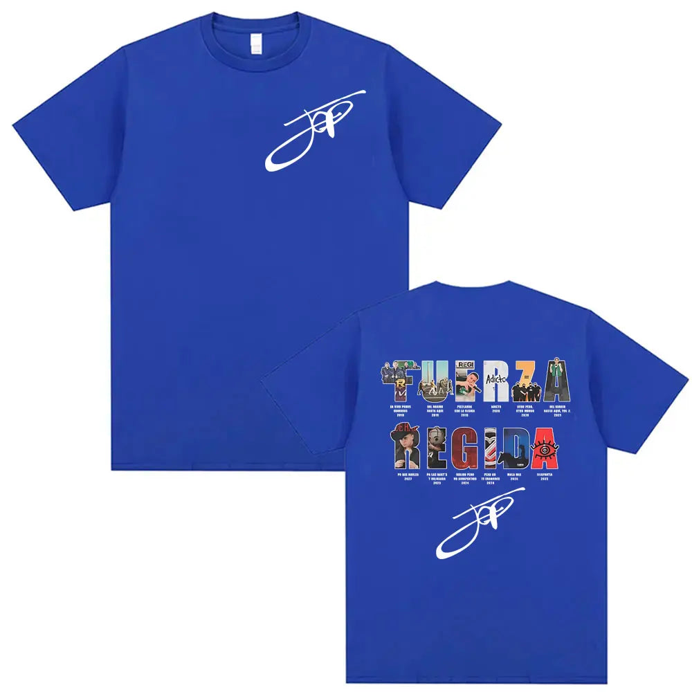 Rapper Fuerza Regida Album Tour T-Shirt (Blue)