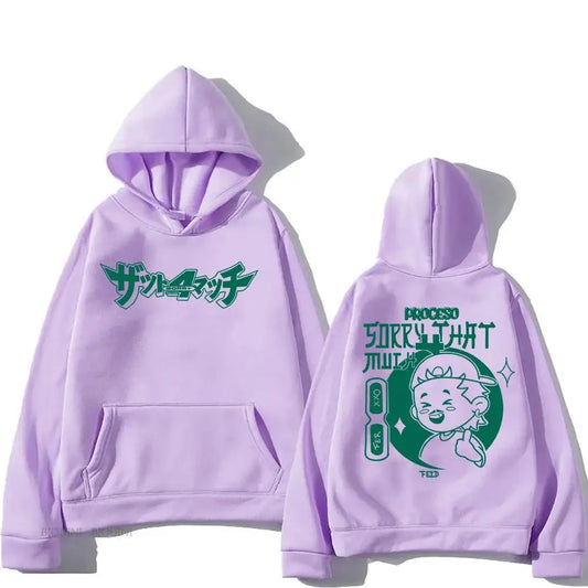 Feid “Sorry 4 What” Manga Hoodie – Purple