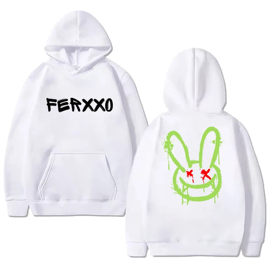 Feid “Ferxxo Bunny” Hoodie – White