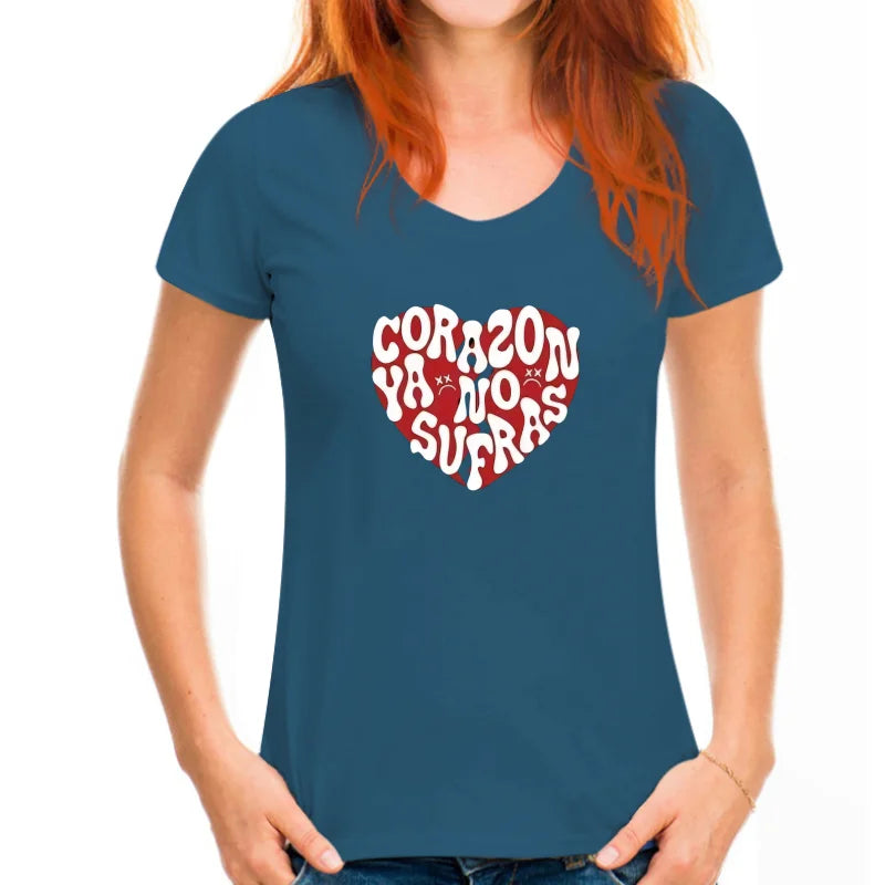 Junior H Corazón Ya No Sufras T-Shirt – Sky Blue