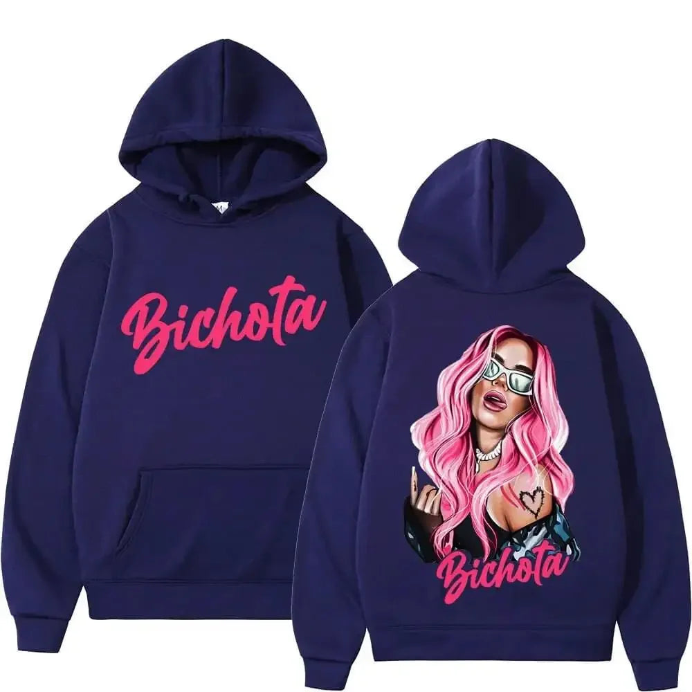 Karol G Navy Blue Hoodie