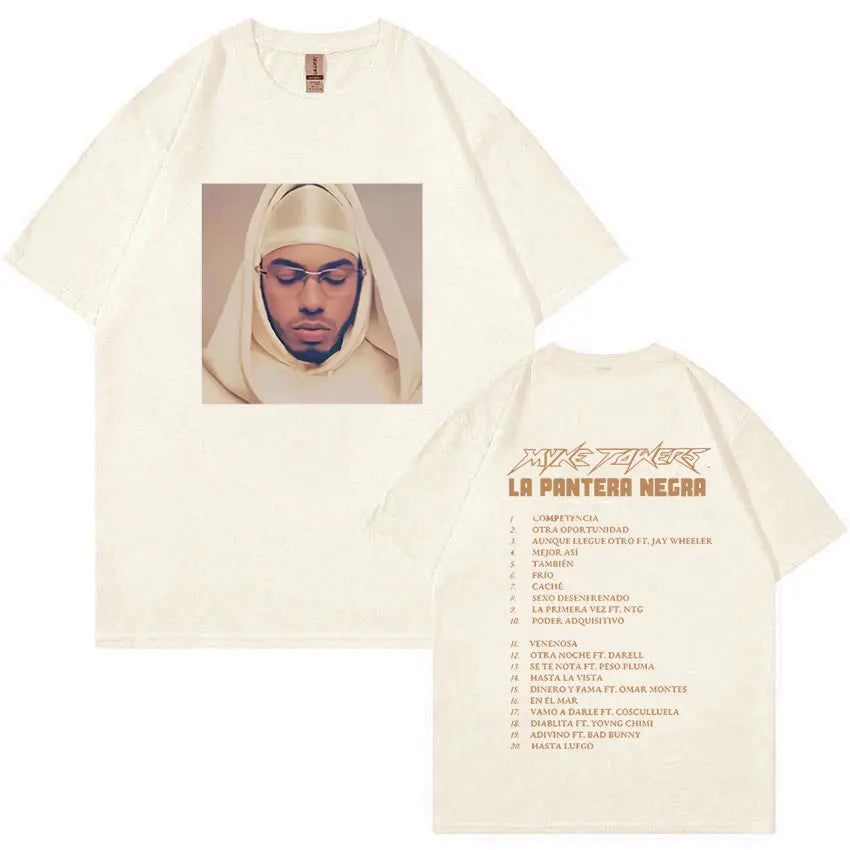 Myke Towers La Pantera Negra Tracklist T-Shirt – Beige