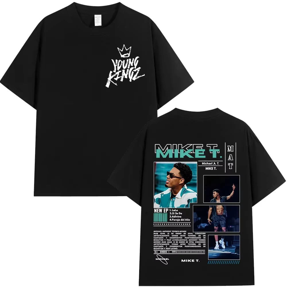 Myke Towers “MIKE T.” Young Kingz T-Shirt – Black