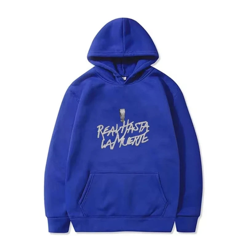 Anuel AA Diamond Chain Hoodie - blue