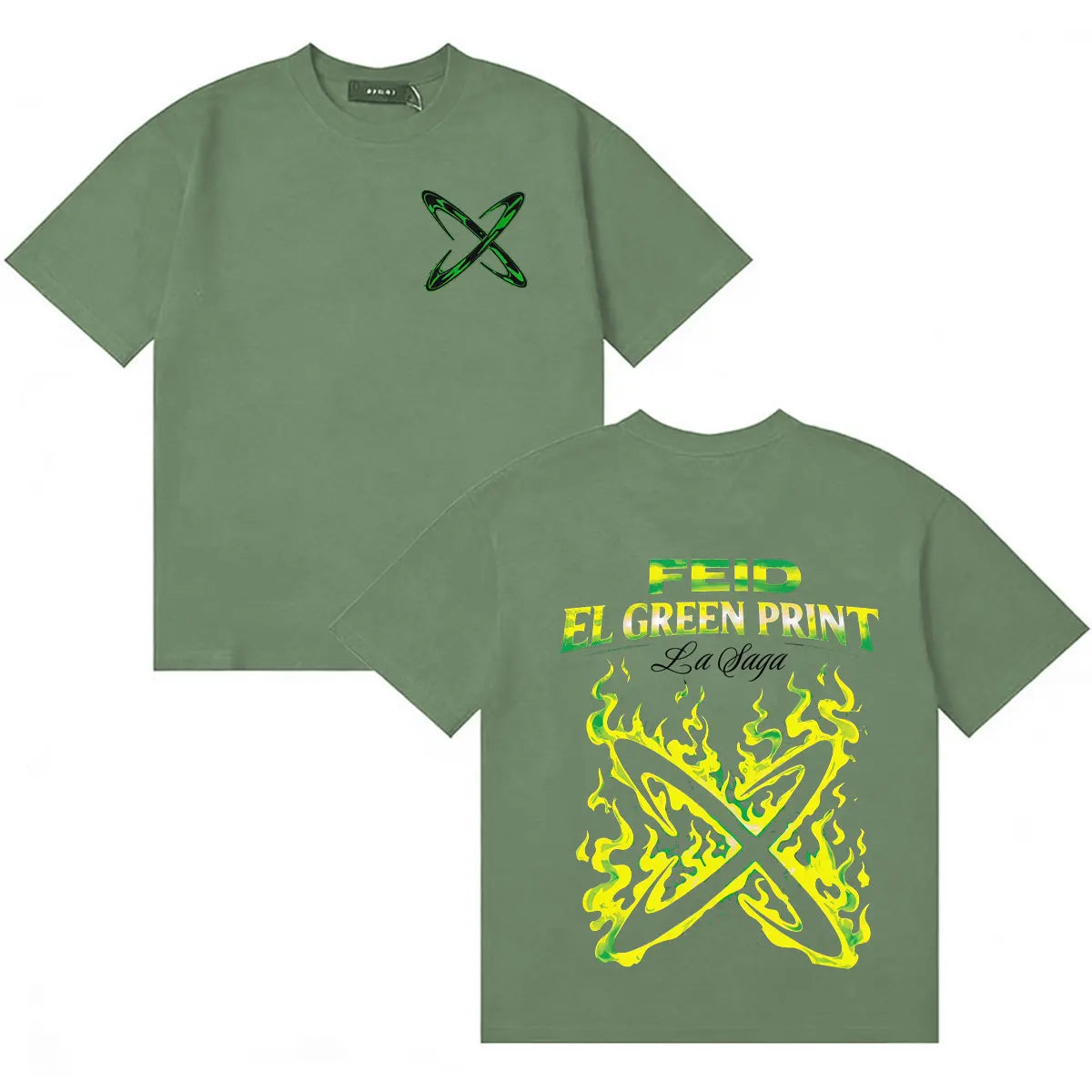 Feid EL GREEN PRINT: La Saga Neon X T-Shirt