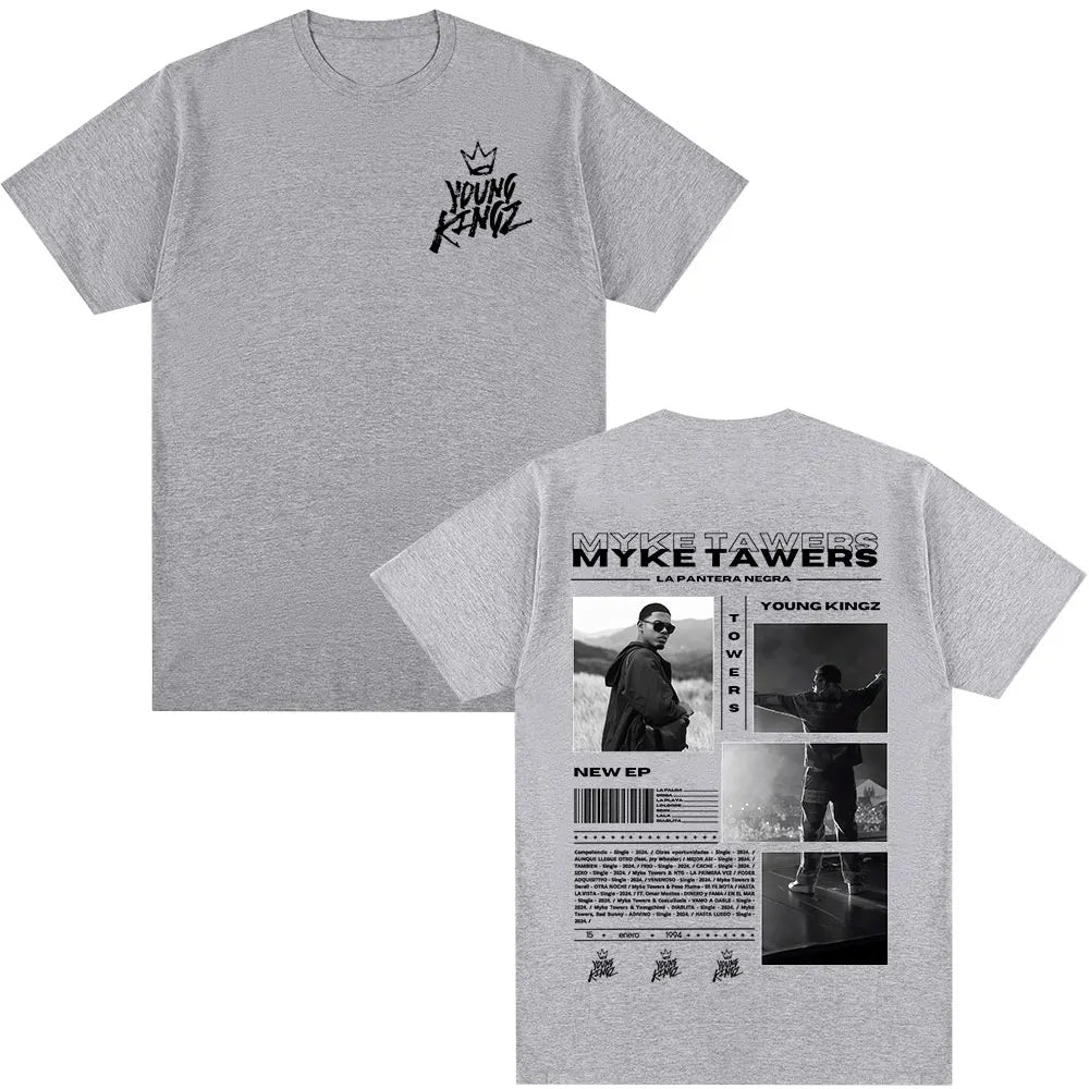 Myke Towers LA PANTERA NEGRA T-Shirt Gray