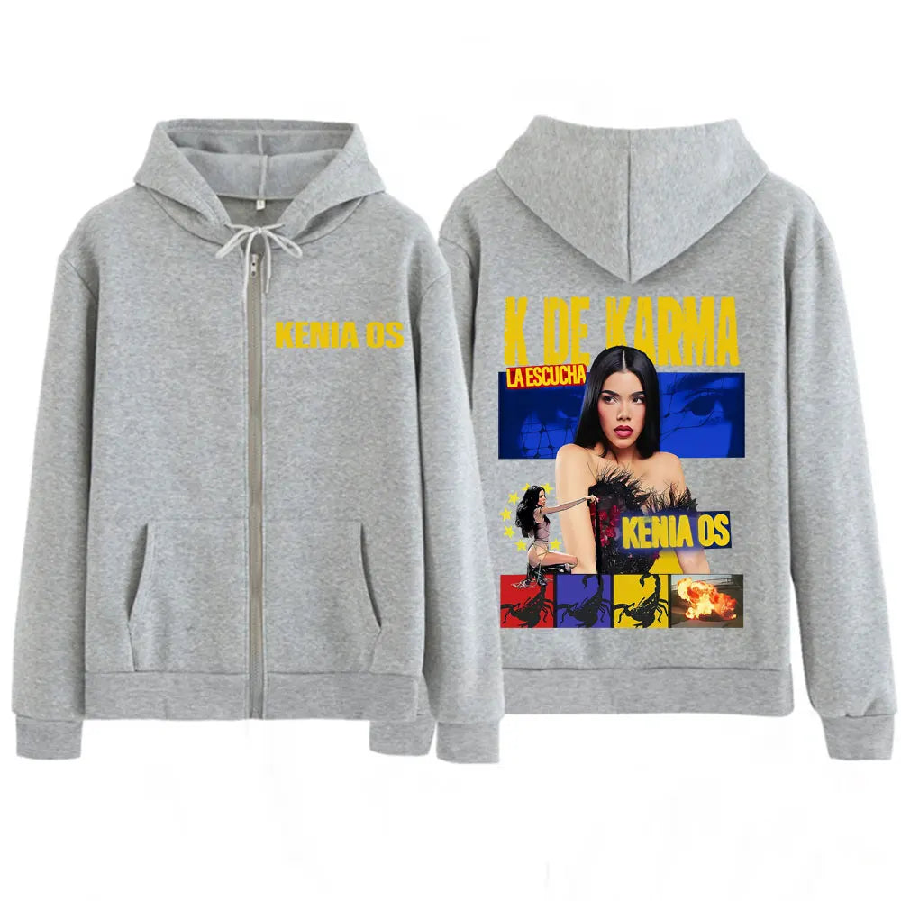 Kenia OS K de Karma Zipper Hoodie - Gray