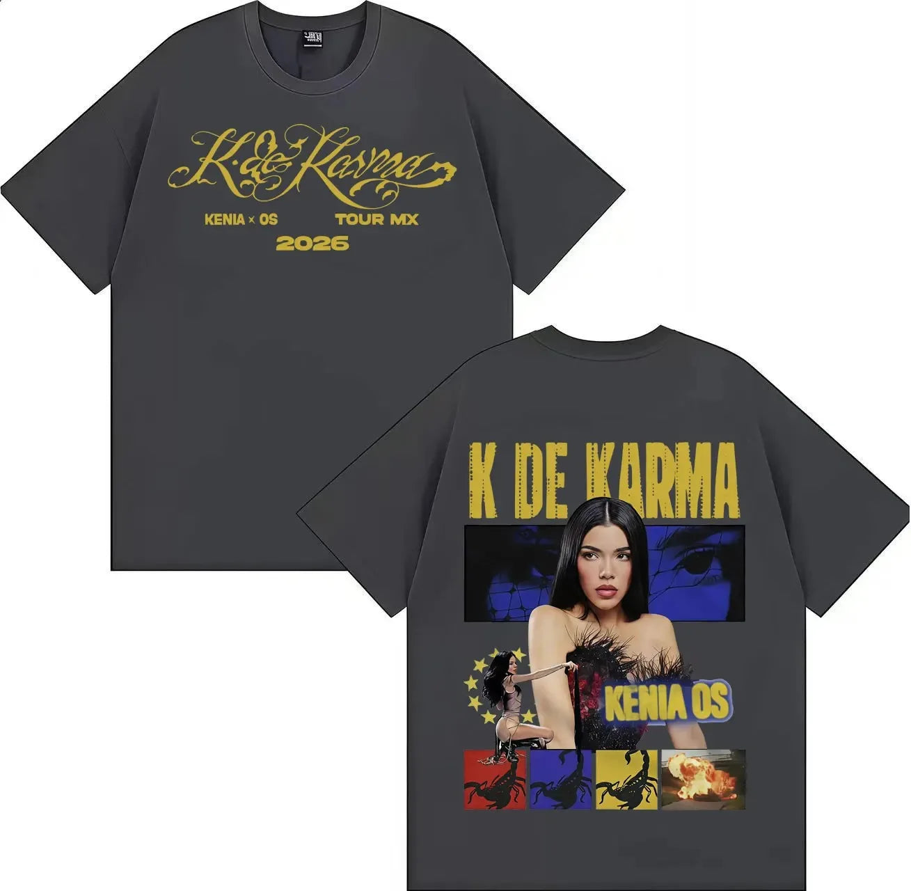 Kenia OS K de Karma Album T-Shirt - Dark Grey