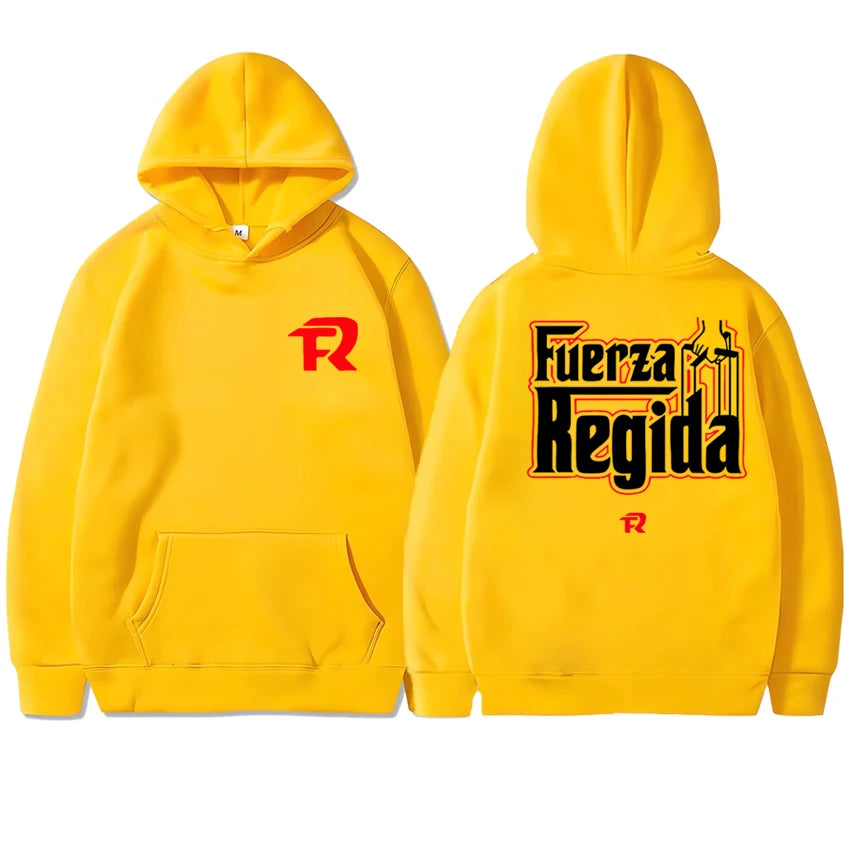 Fuerza Regida Premium Logo Hoodie – Yellow
