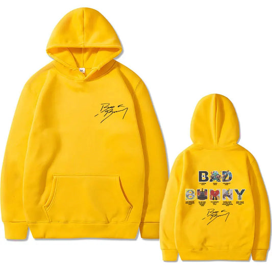 Bad Bunny Music Album Cover Hoodie – Yellow