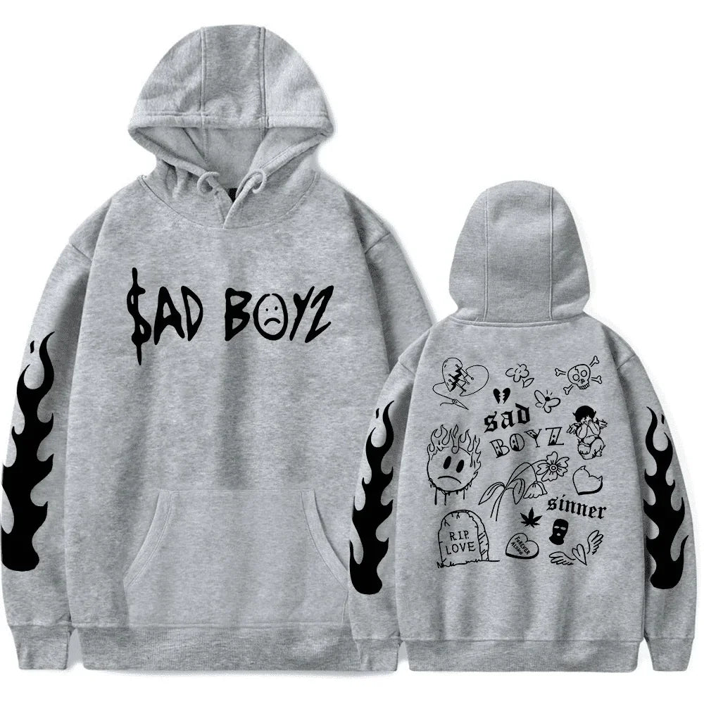 Junior H Sad Boyz Streetwear Hoodie - Gray
