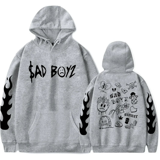 Junior H Sad Boyz Streetwear Hoodie - Gray