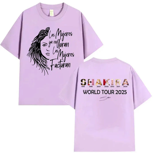 Shakira Las Mujeres Ya No Lloran World Tour 2025 T-Shirt – Purple