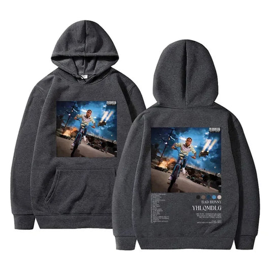 Bad Bunny YHLQMDLG Hoodie – Dark Grey