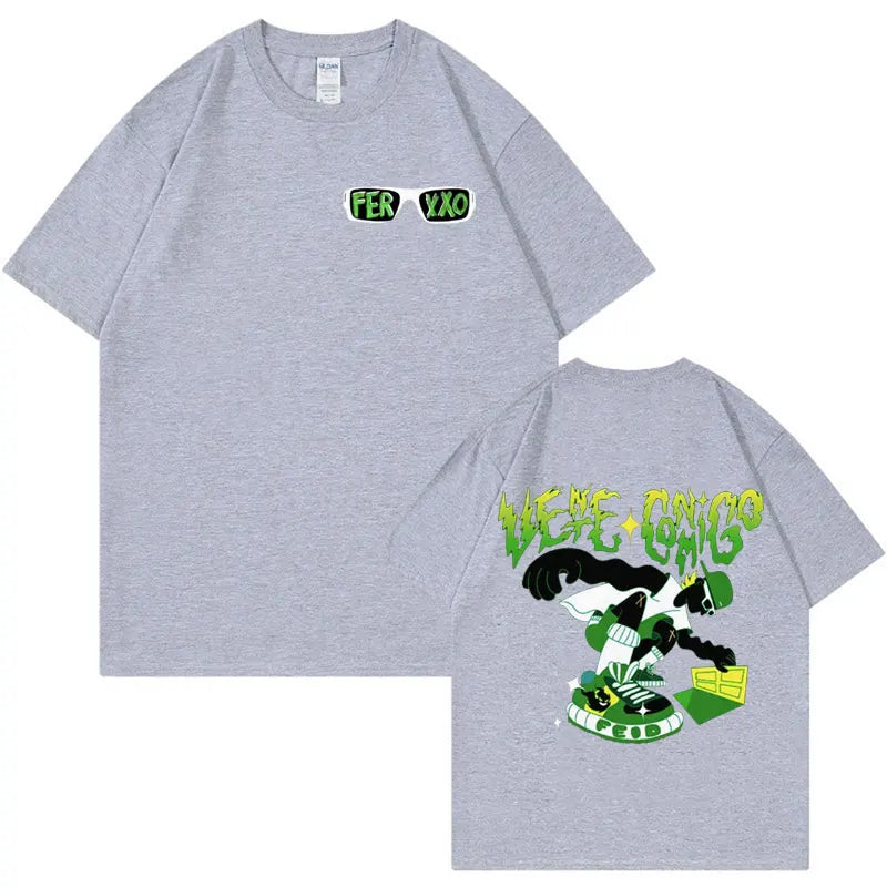 Limited Rapper Feid Ferxxo Graphic T Shirt for Men High Quality Oversized T Shirts Unisex Casual Cotton Short Sleeve Tshirt Tops