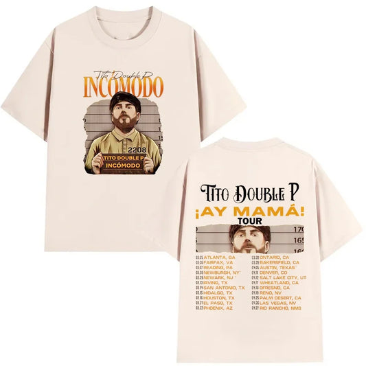 Tito Double P Incomodo x Ay Mamá T-Shirt – Beige