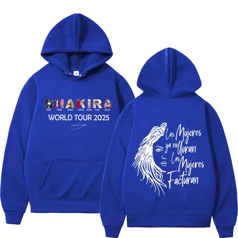 Shakira Las Mujeres Ya No Lloran World Tour 2025 Hoodie – Blue