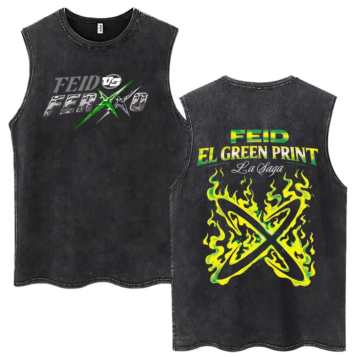 Feid EL GREEN PRINT: La Saga FEID VS FERXXO Tour 2026 Tank Top