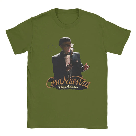 Rauw Alejandro T-Shirt – Cosa Nuestra Retro 2025 Army Green