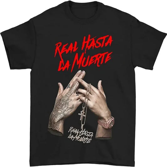 Anuel AA Real Hasta La Muerte Black T-Shirt