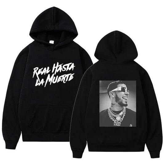 Anuel AA Real Hasta La Muerte Hoodie – Black