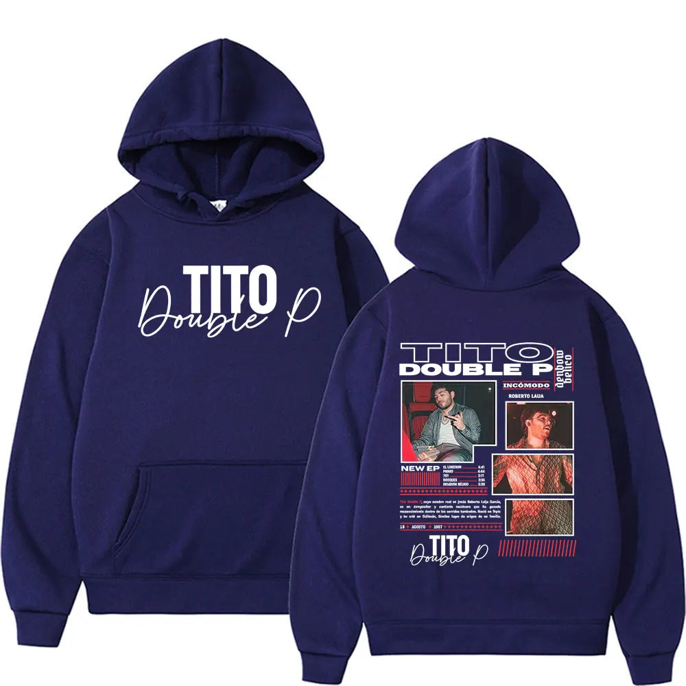 Tito Double P Ay Mamá Hoodie – Navy Blue