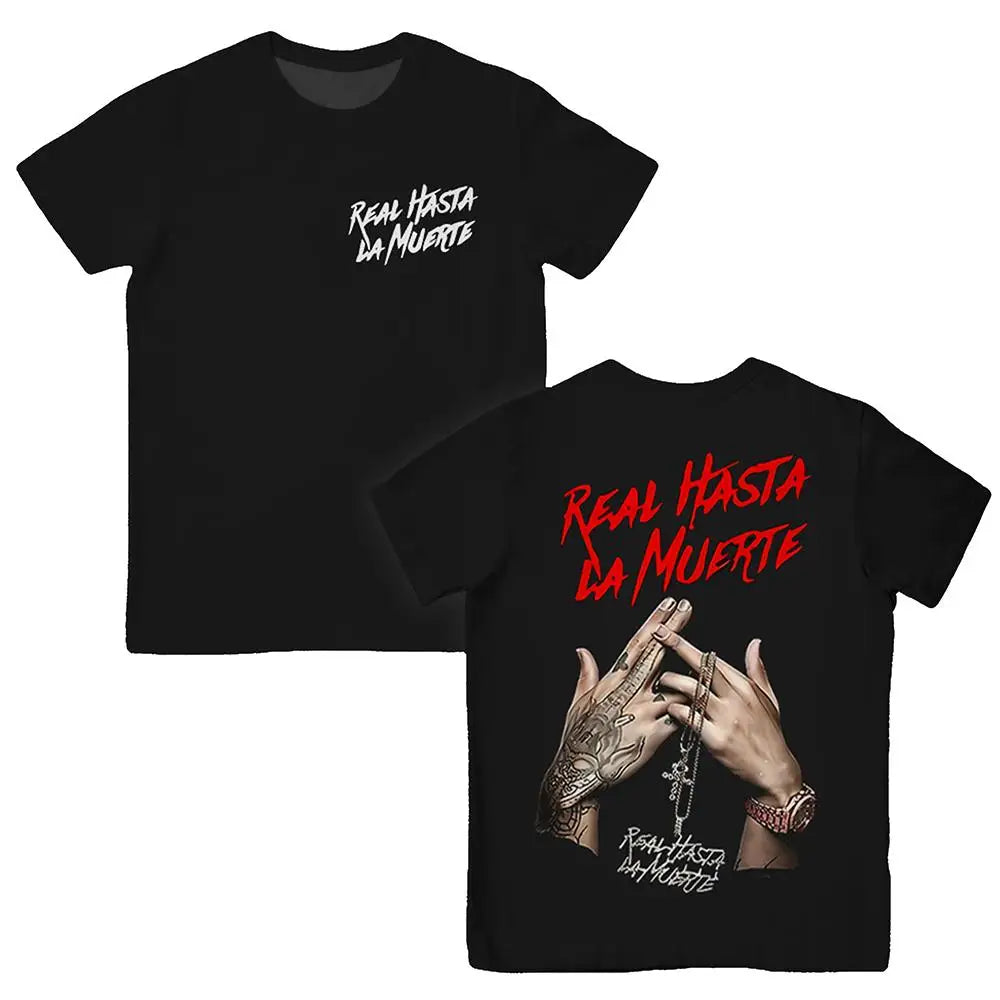 Anuel AA “Real Hasta La Muerte” Graphic T-Shirt – Black