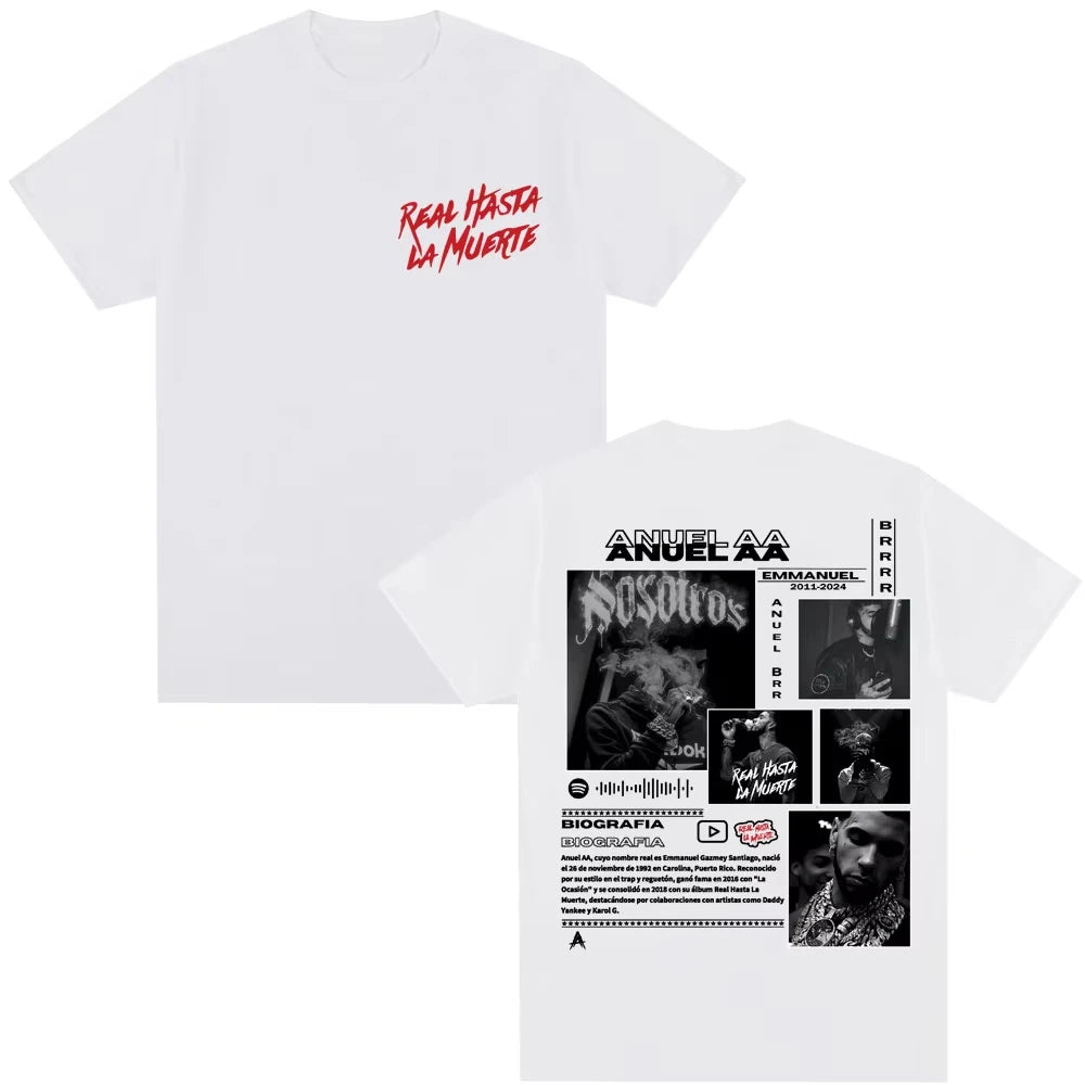 Anuel AA White Music Album T-Shirt - white