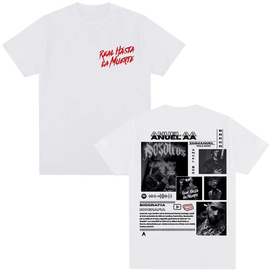 Anuel AA White Music Album T-Shirt - white