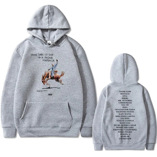 Bad Bunny Nadie Sabe Lo Que Va a Pasar Mañana Hoodie – Gray