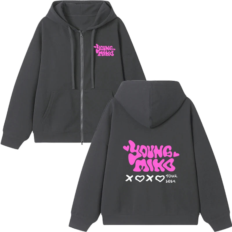 Young Miko Att. Zipper Hoodie – Red