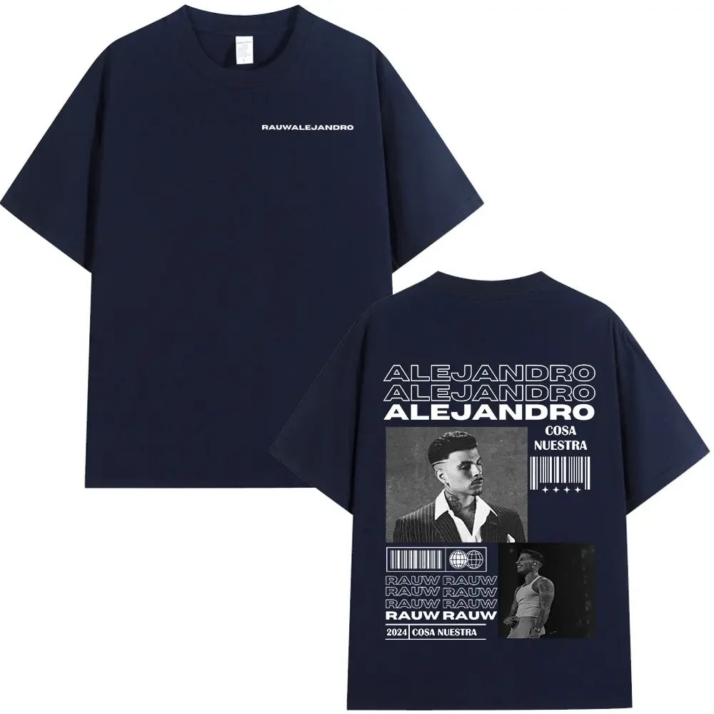 Rauw Alejandro Cosa Nuestra Navy Blue T-Shirt