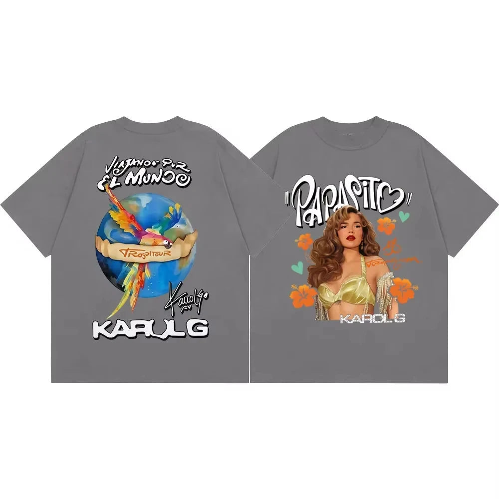 Karol G Tropicoqueta Papasito T-Shirt - Dark Grey