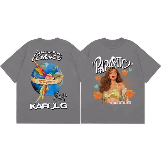 Karol G Tropicoqueta Papasito T-Shirt - Dark Grey