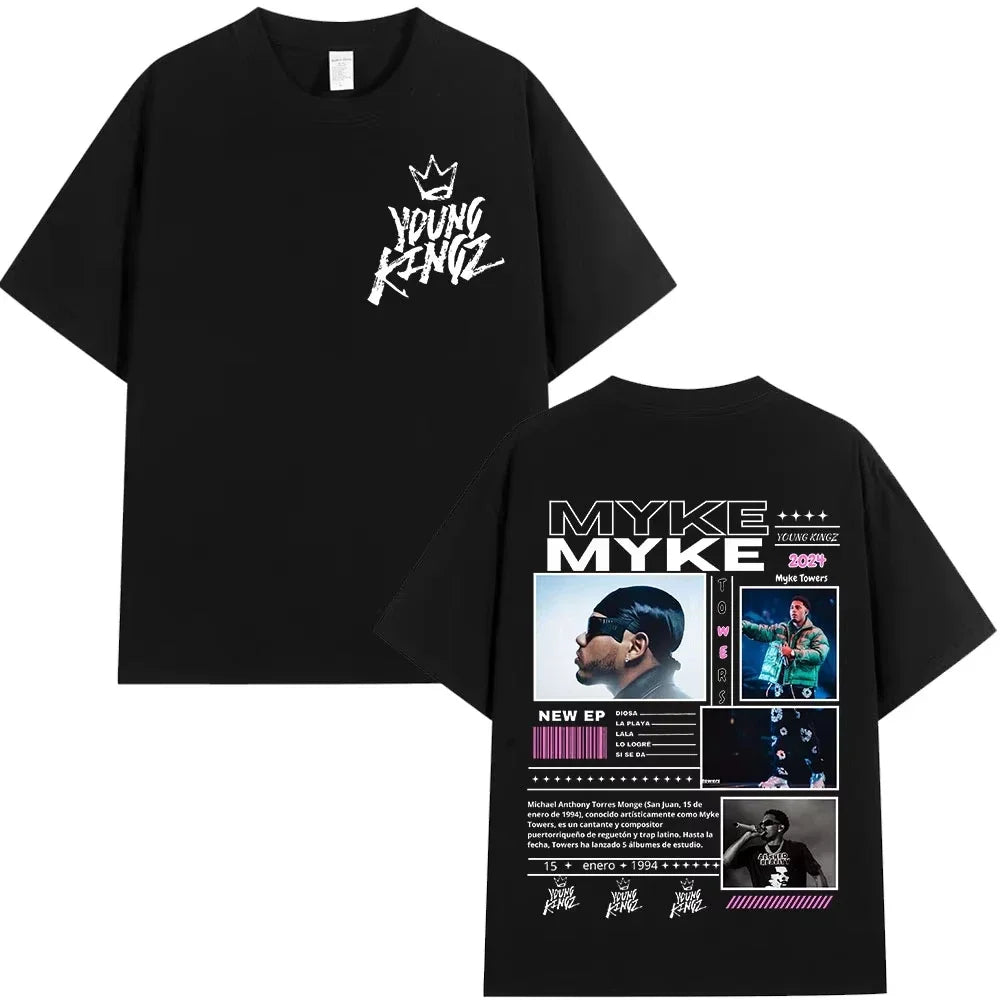 Myke Towers Young Kingz EP Graphic T-Shirt – Black