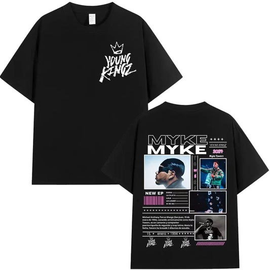Myke Towers Young Kingz EP Graphic T-Shirt – Black