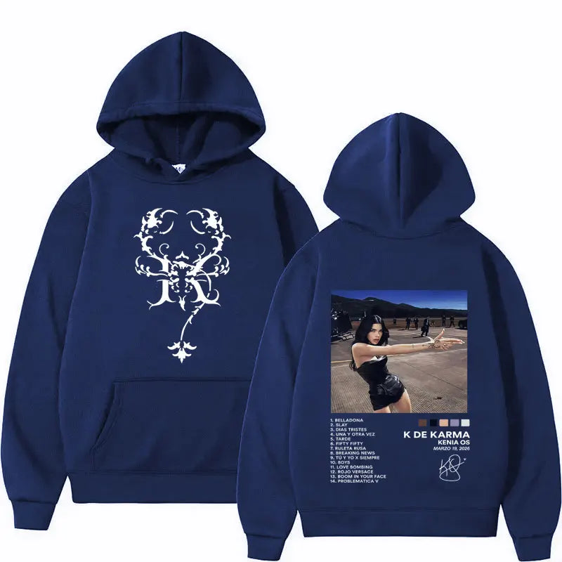 Kenia OS K de Karma Tracklist Hoodie - Navy Blue