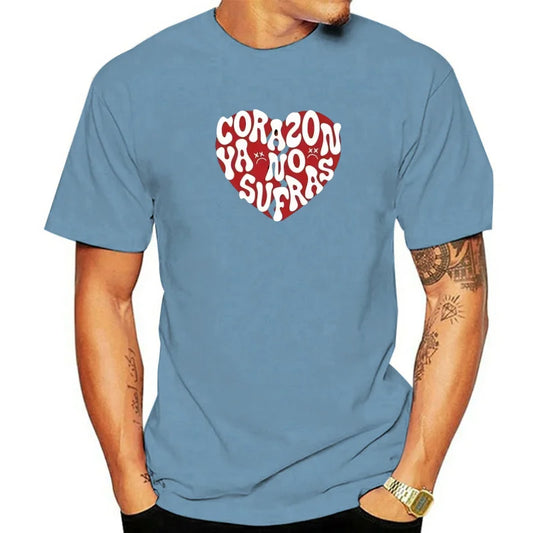 Junior H Corazón Ya No Sufras T-Shirt – Sky Blue