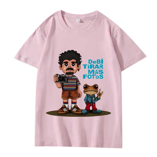 Bad Bunny “Debí Tirar Más Fotos” Cartoon T-Shirt – Pink