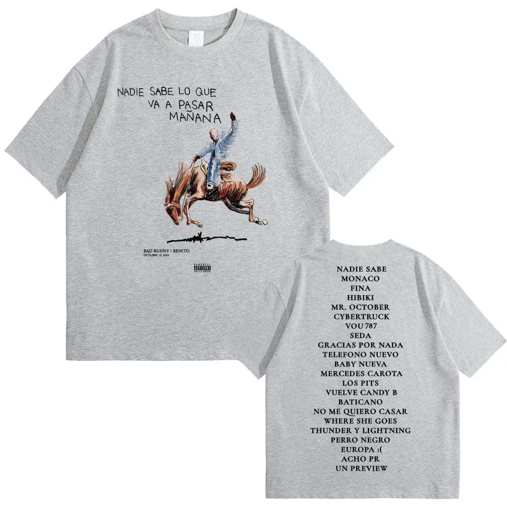 Bad Bunny Nadie Sabe Lo Que Va a Pasar Mañana T-Shirt – Black