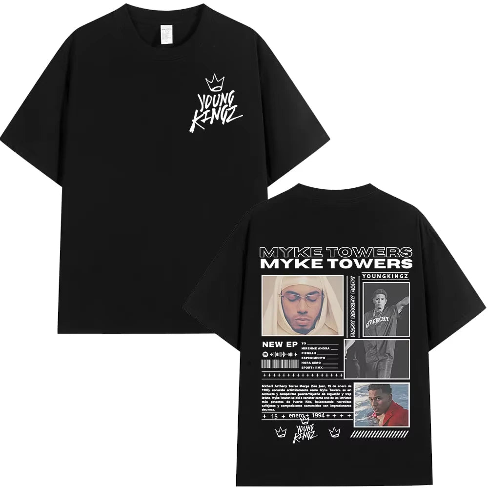 Myke Towers Young Kingz EP Tribute T-Shirt – Black