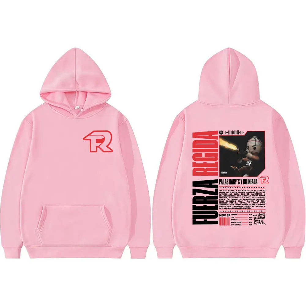 Fuerza Regida Regulated Force 2025 Tour Hoodie (Pink)