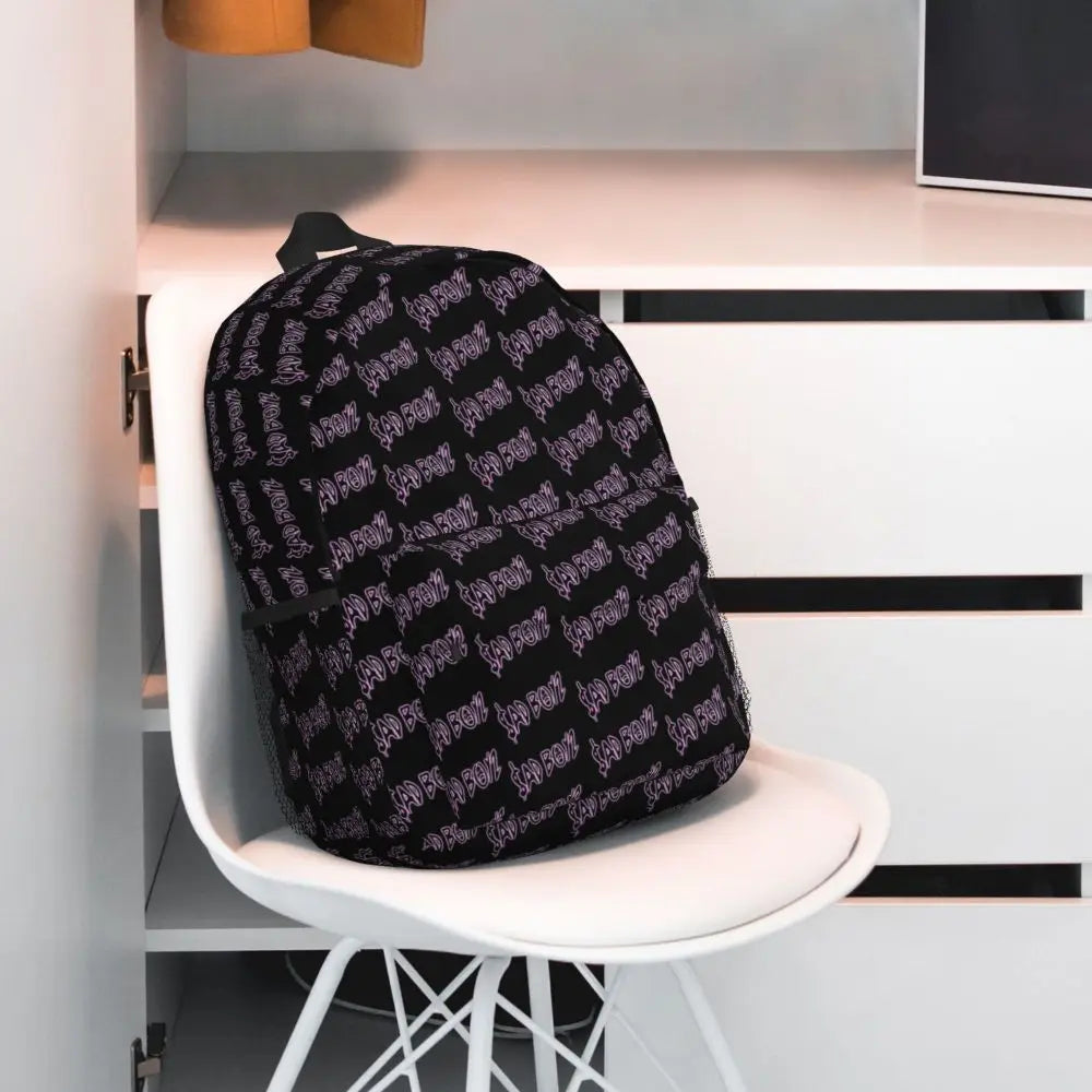 Junior H Sad Boyz Logo Backpack – Purple