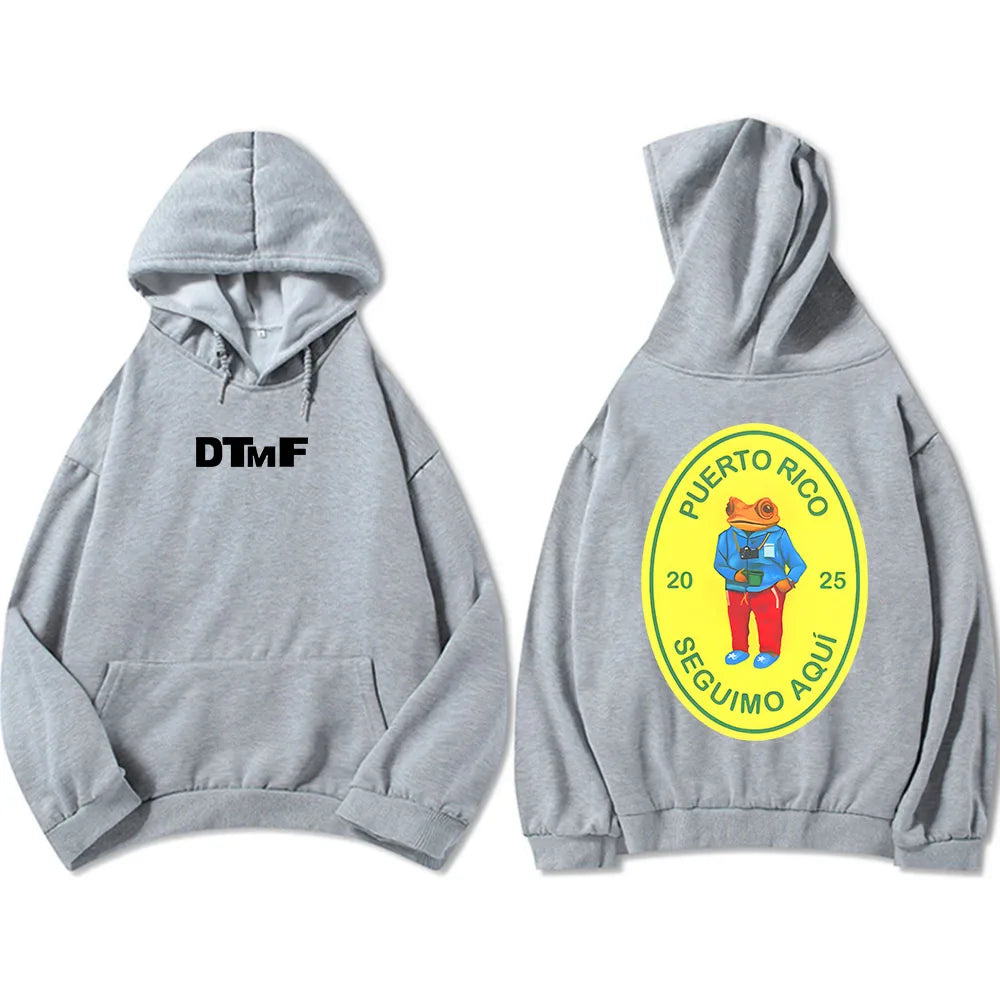 Debí Tirar Más Fotos Gray Bad Bunny Hoodie – Puerto Rico DTMF 2025