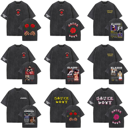 Eladio Carrión Don KBRN “Red Rose Dagger” T-Shirt – Black