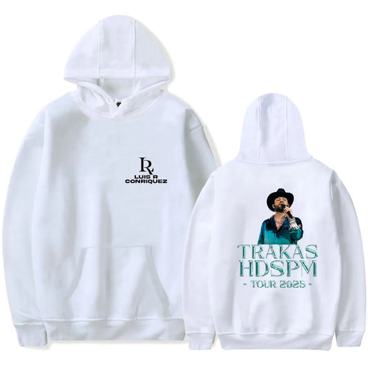 Luis R Conriquez Trakas HDSPM Tour 2025 White Hoodie