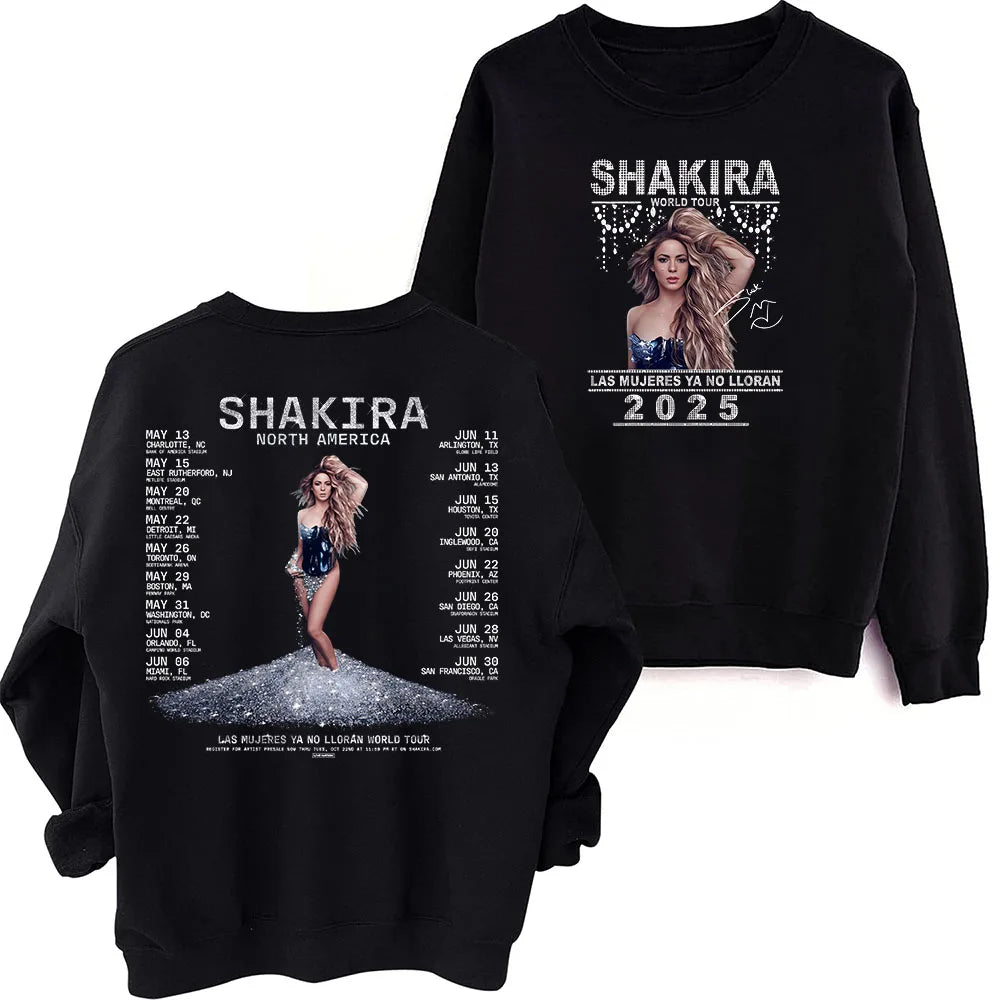 Shakira Sweatshirt – “Las Mujeres Ya No Lloran” World Tour 2025 Black